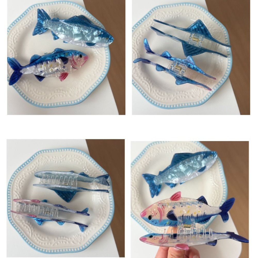 Hairpin Ocean Animal Hair Claw - Lifestyle Of Korean 评论和价格
