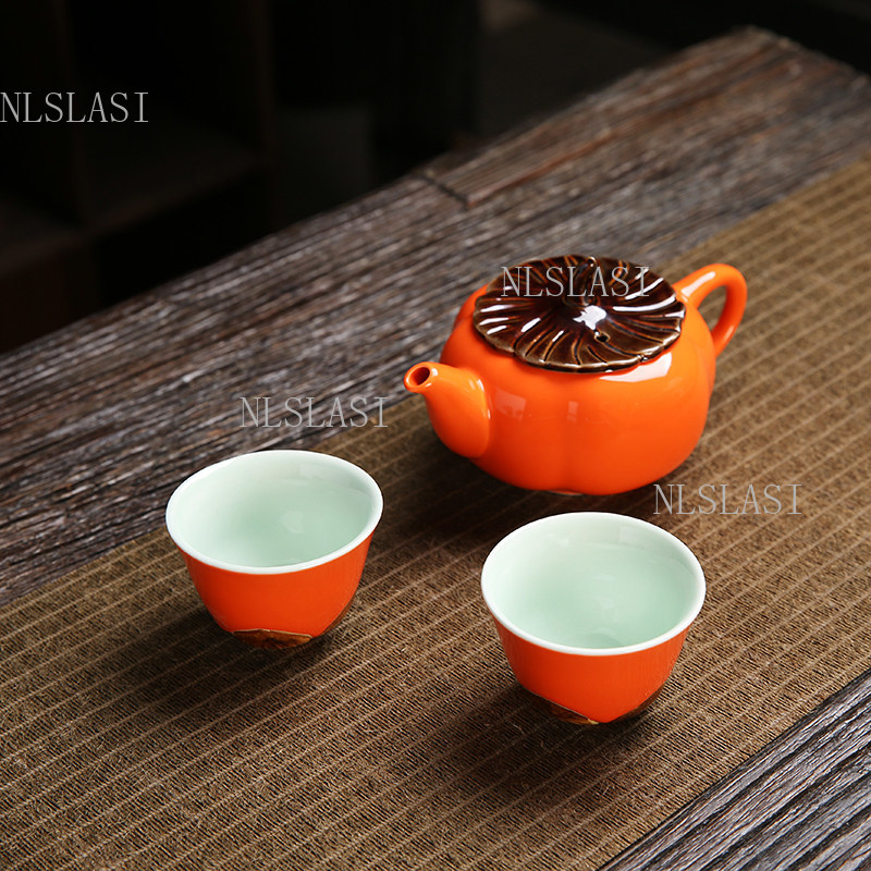 Orange Red Ceramic Tea Set wit - Celadon Ceramic Cup 评论和价格