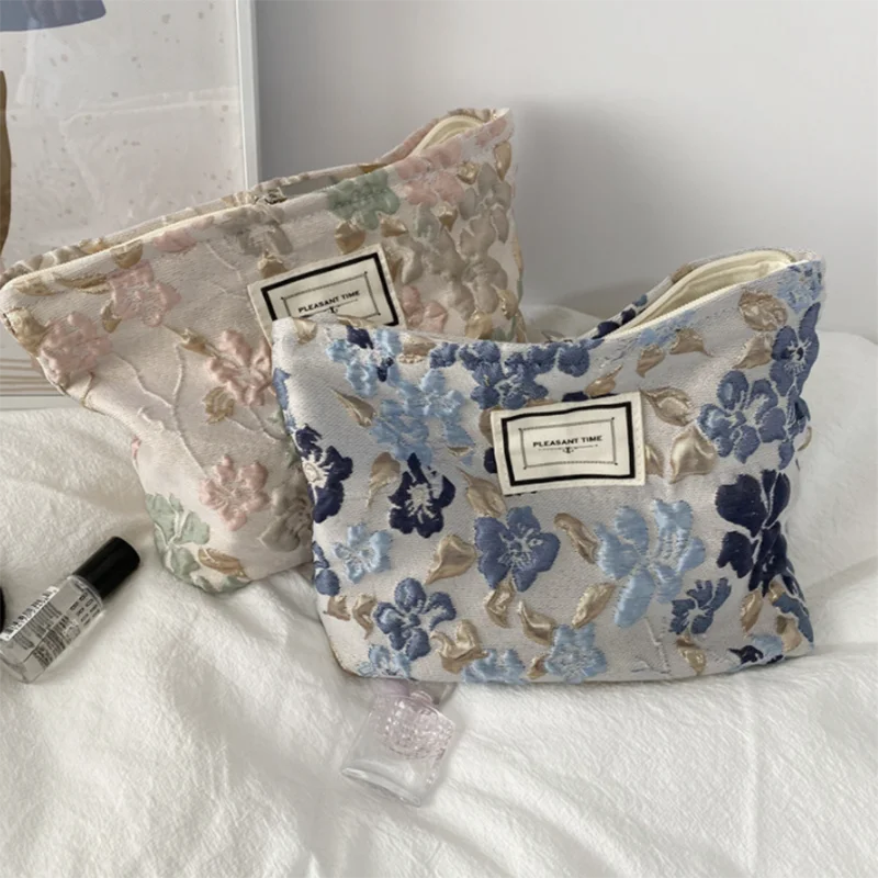 Cosmetic Bag Women Floral Make - Korean Skincare Routine 评论和价格