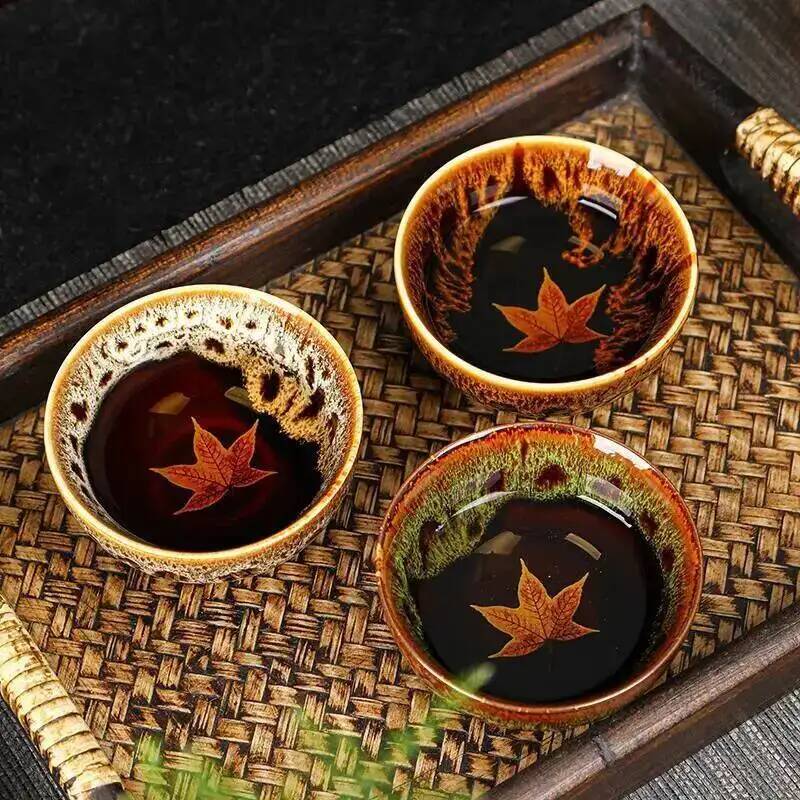 Maple Leaf Tea Cup Kiln Change - Celadon Ceramic Cup 评论和价格